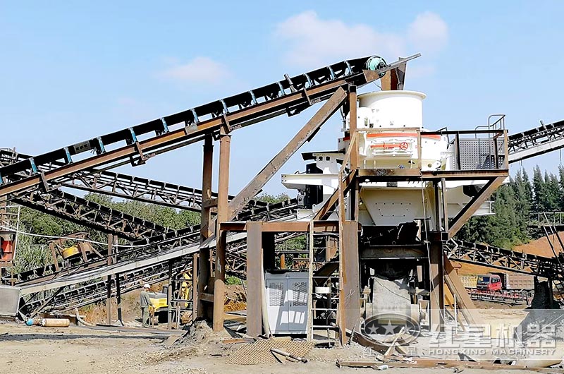 時產500t/h制砂機生產現場