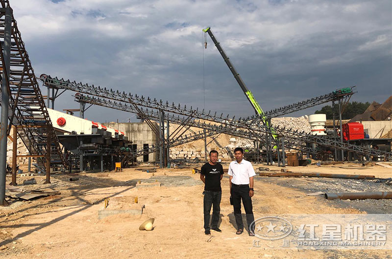 再生骨料破碎、篩分生產現場