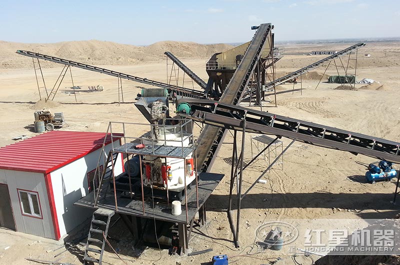 級配碎石破碎生產現場