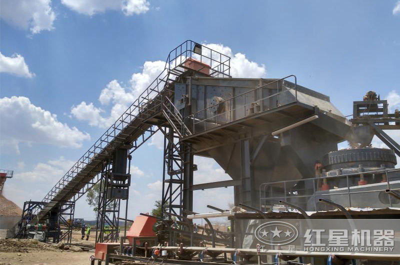 山皮石破碎、制沙生產作業現場