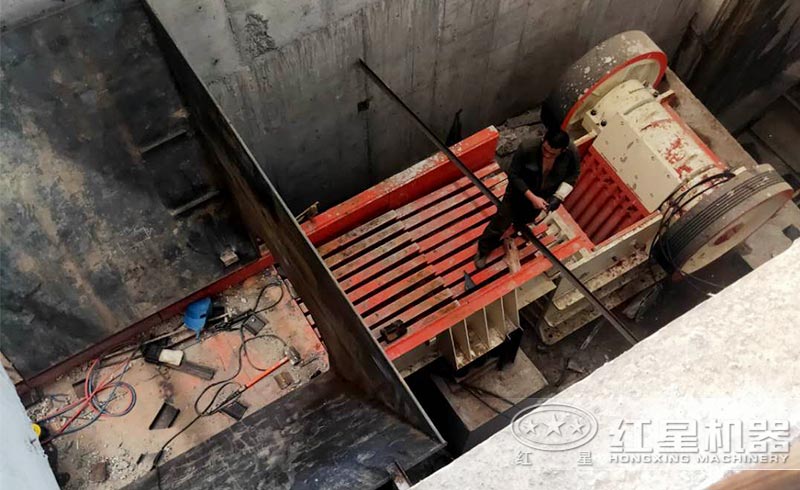 砂石噴淋系統安裝現場