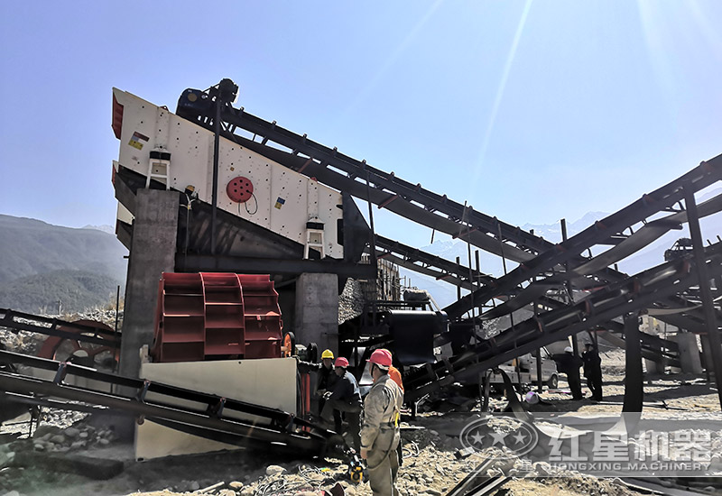 紅星機器小型洗沙子機器客戶安裝現場