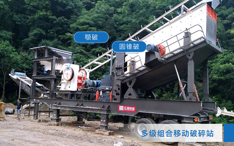 四合一車載制砂機作業現場