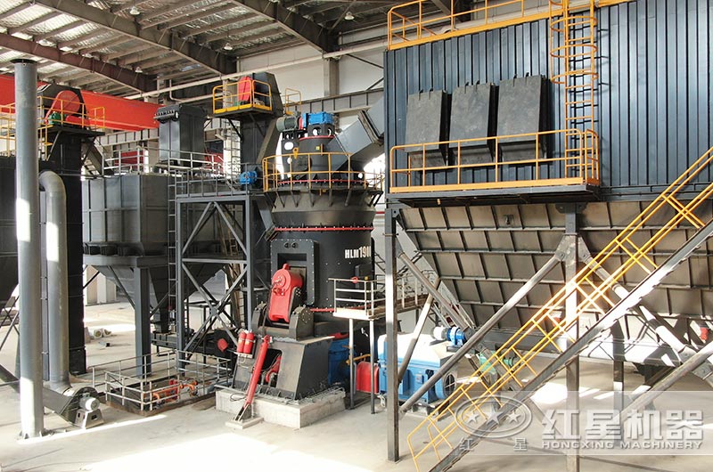 立式磨粉機工作現場圖片